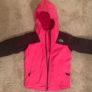 North Face Toddler Fleece lined Pink/Black Jacet